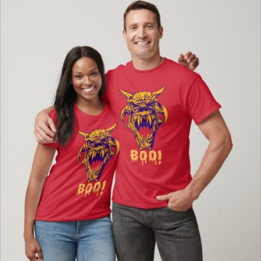 Fierce Monster BOO Halloween Scary Design Tshirt