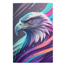 Fierce Neon Eagle - gestileerde kop met geometrisc