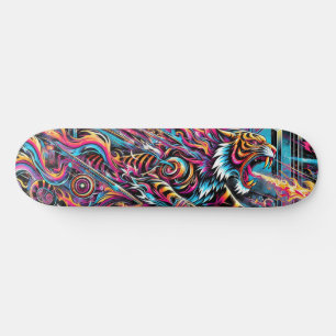 Fierce Neon Tiger Cosmic Skateboard Schaats Deck