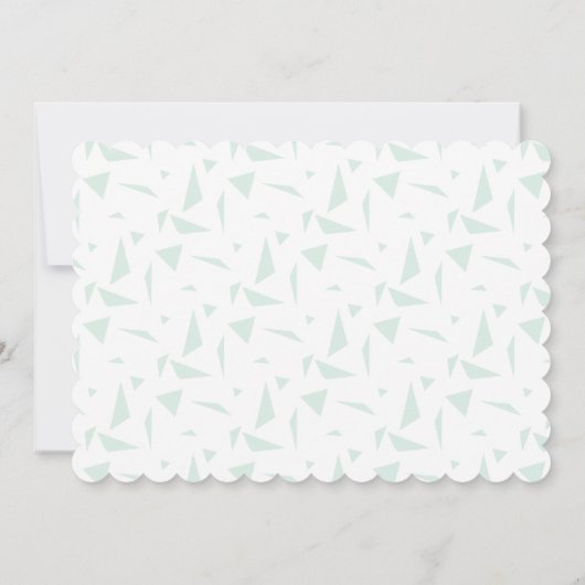 Fierce One Green White Shark Animal Eerste Verjaar Kaart (Achterkant)