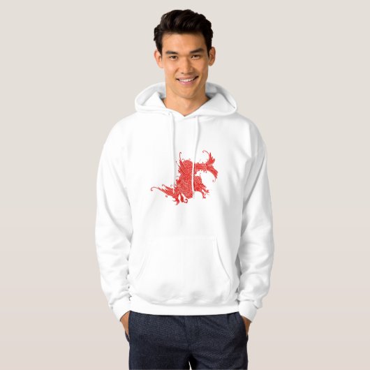 Fierce Oriental Dragon Hoodie (Voorkant volledig)