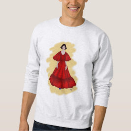 Fierce Red Dress with Minimalist Yellow Design Trui