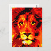 Fierce Red Lion Briefkaart (Voorkant / Achterkant)