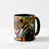 Fierce Roaring Tiger Ceramic Mug Bold Wildlife (Devant droit)