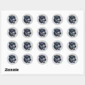 Fierce Rottweiler Head – Monochrome Ronde Sticker (Vel)
