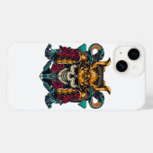 Fierce Samurai Skull Tattoo Art Case-Mate iPhone Case (Achterkant (horizontaal))