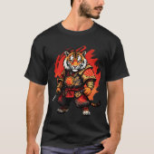 Fierce Samurai Tiger T-shirt (Voorkant)