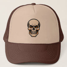 Fierce Skull Trucker Hat Cool Gothic Pet