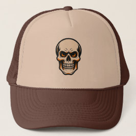 Fierce Skull Trucker Hat Cool Gothic Pet