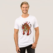 Fierce Spirit Tiger Tri-Blend Shirt (Voorkant volledig)
