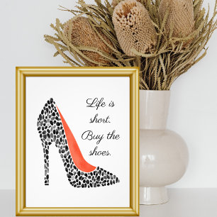 Fierce Stiletto Hoge Hak Chic Waterverf Maatwerk Foto Afdruk