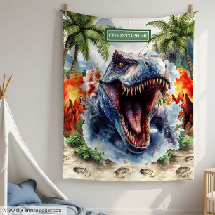 Fierce T-Rex Deken Gepersonaliseerde Aangepaste Na