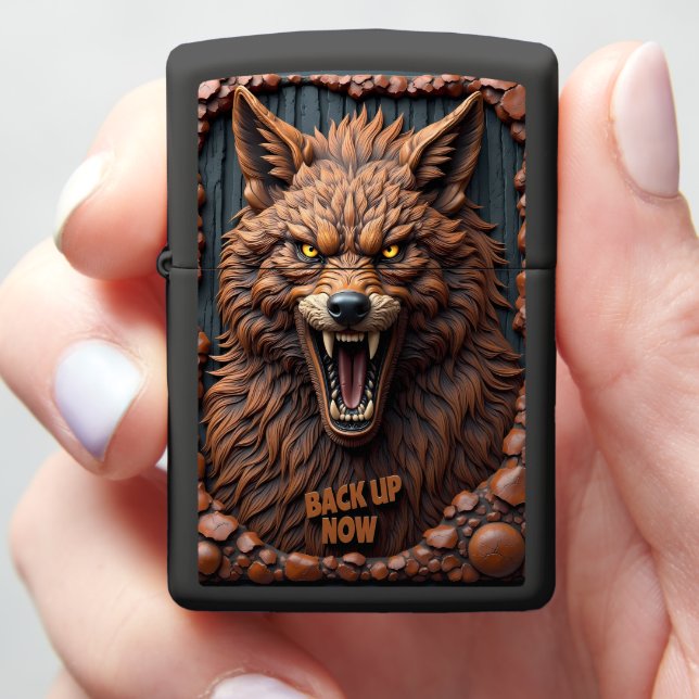 🐺 Fierce Textured Wolf Rock Frame (In Hand)