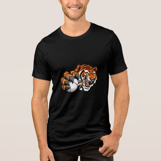 Fierce Tiger Baseball T-Shirt (Voorkant)