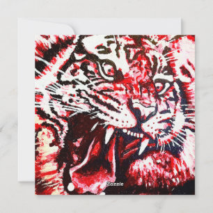 Fierce Tiger Feestdagenkaart