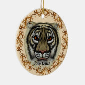 Fierce Tiger Keramisch Ornament (Rechts)