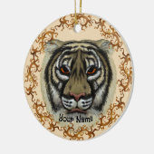 Fierce Tiger Keramisch Ornament (Links)