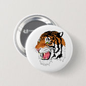 Fierce Tiger Ronde Button 5,7 Cm (Voorkant /achterkant)