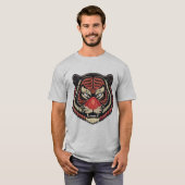 Fierce Tribal Tiger Face T-shirt (Voorkant volledig)