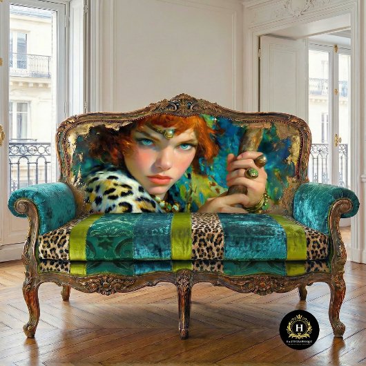 Fierce Tribal Warrior Decoupage Tissuepapier