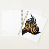 Fierce Viking Warrior Head Noorse helm en baard Planner (Display)