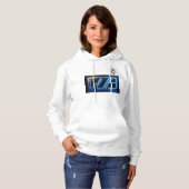 Fierce Visa Logo Art op zwarte en blauwe achtergro Hoodie (Voorkant volledig)