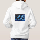 Fierce Visa Logo Art op zwarte en blauwe achtergro Hoodie (Achterkant)