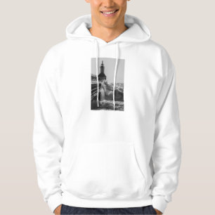 Fierce Waves in St Joseph Grayscale Hoodie