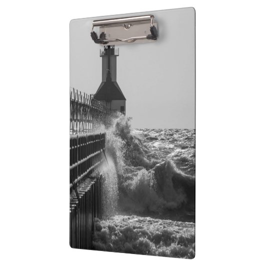 Fierce Waves in St Joseph Grayscale Klembord (Links)