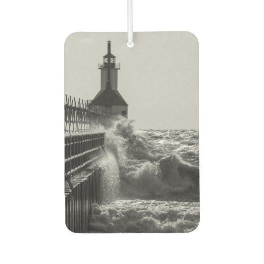 Fierce Waves in St Joseph Grayscale Luchtverfrisser (Voorkant)