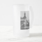 Fierce Waves in St Joseph Grayscale Matglas Bierpul (Voorkant rechts)