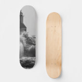 Fierce Waves in St Joseph Grayscale Skateboard (Voorkant)