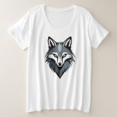 Fierce Wolf Face T-shirt – Bold & Stylish beroemd (Design voorkant)