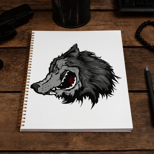 Fierce Wolf Head Bold Wild Animal