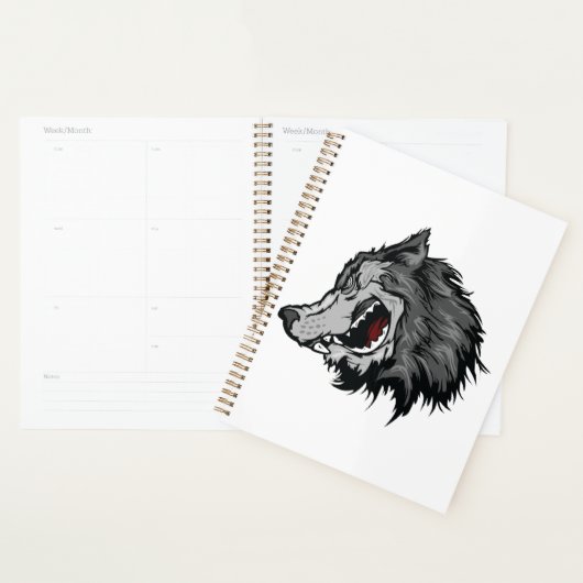 Fierce Wolf Head Bold Wild Animal (Devant avec enveloppe)