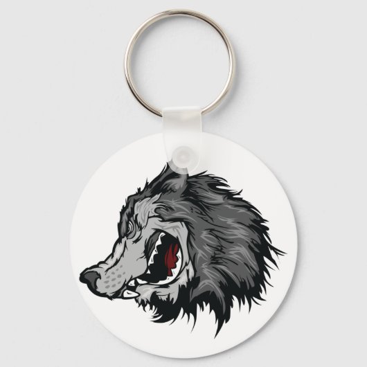 Fierce Wolf Sleutelhanger (Achterkant)