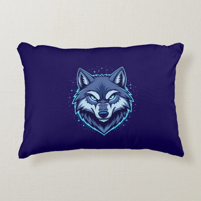 Fierce Wolf – Symbol of Strength and Freedom Accent Kussen (Voorkant)
