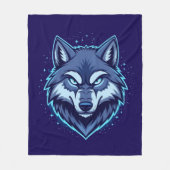 Fierce Wolf – Symbol of Strength and Freedom Fleece Deken (Voorkant)