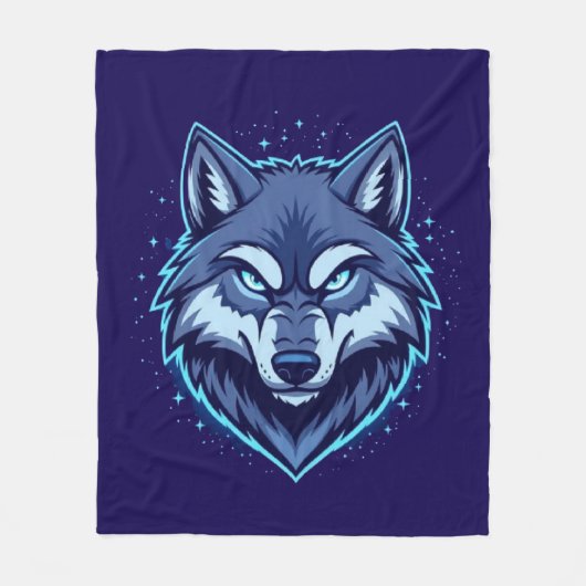 Fierce Wolf – Symbol of Strength and Freedom Fleece Deken (Voorkant)