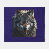 Fierce Wolf – Symbol of Strength and Freedom Fleece Deken (Voorkant (Horizontaal))