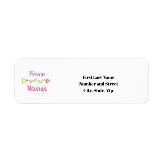 Fierce Woman Arrow Return Address Labels (Voorkant)