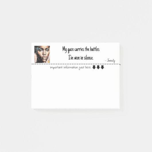 Fierceness Intense Pixel Gaze schilderij Post-it® Notes (Voorkant)