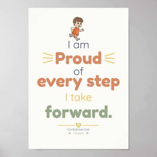 Fière | Affiche d'affirmation pour enfants (Devant)