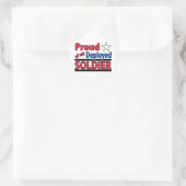 Fière de mon autocollant de soldat déployé (Sac)