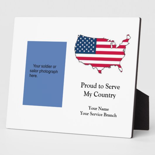 Fière de servir la plaque militaire (Côté)