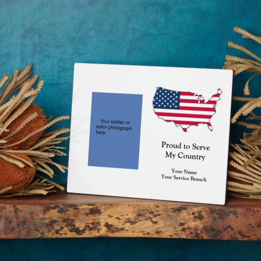 Fière de servir la plaque militaire (Côté)