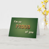 Fière de vous carte de diplôme (Fleur jaune)