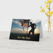 Fière de vous Carte de Fête des pères militaire (Fleur jaune)