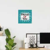 Fière De Vous Poster Mur Art (Bureau à domicile)