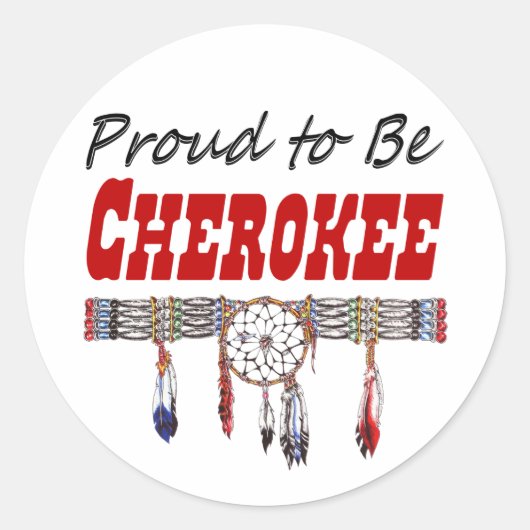 Fière d'être Cherokee Window Decal ou Stickers (Devant)